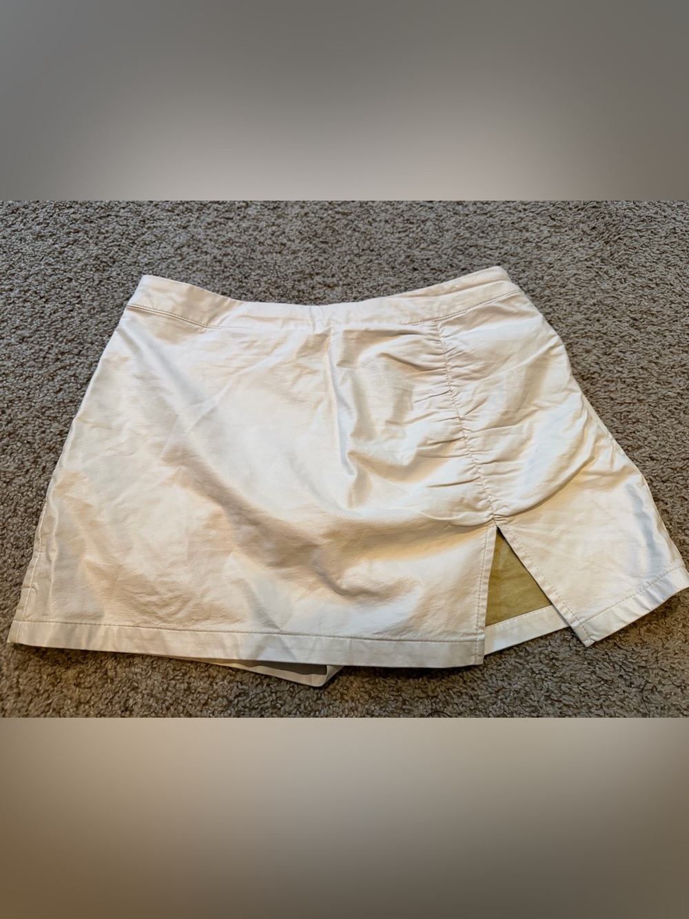 Cotton Candy Light Pink Faux Leather Skort